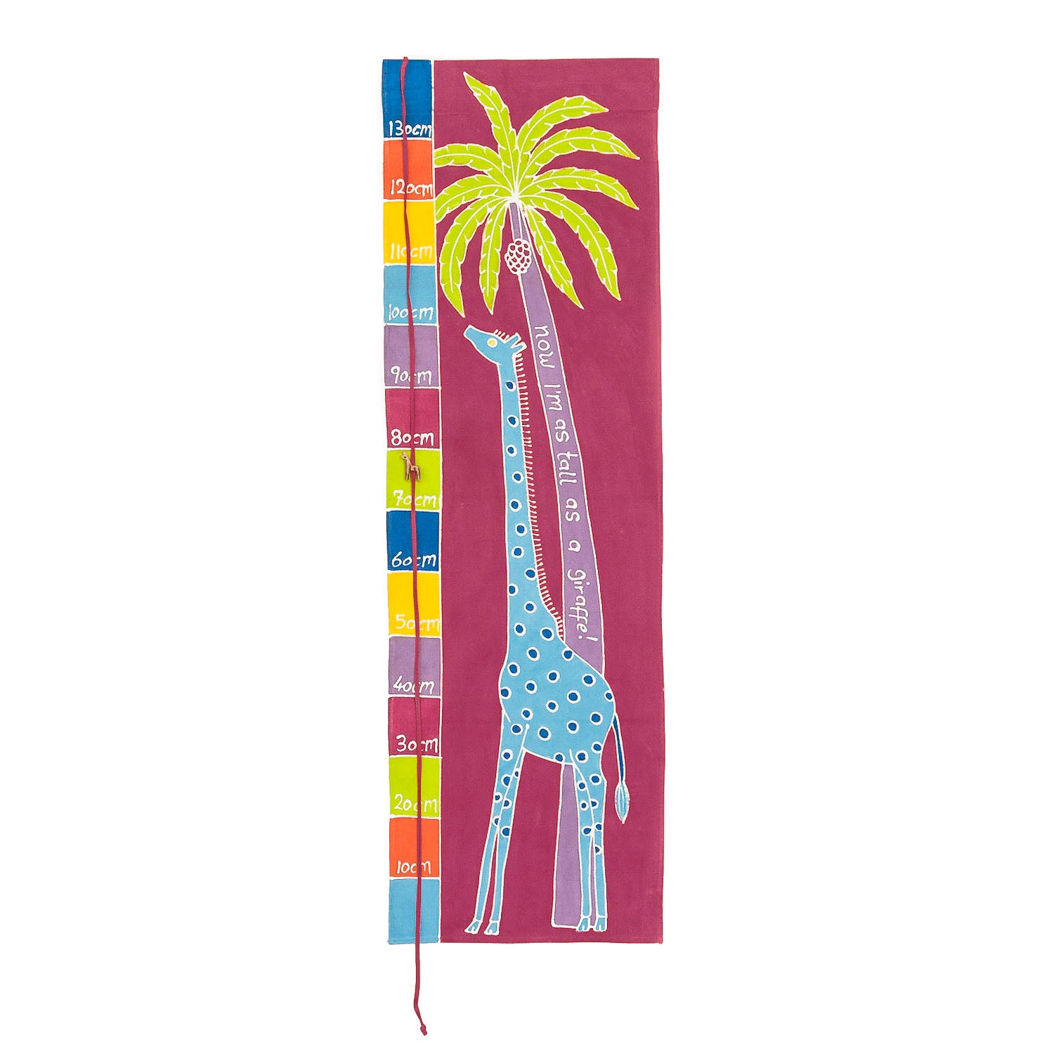 The perfect bright and colourful height chart, to watch your kids grow in style.