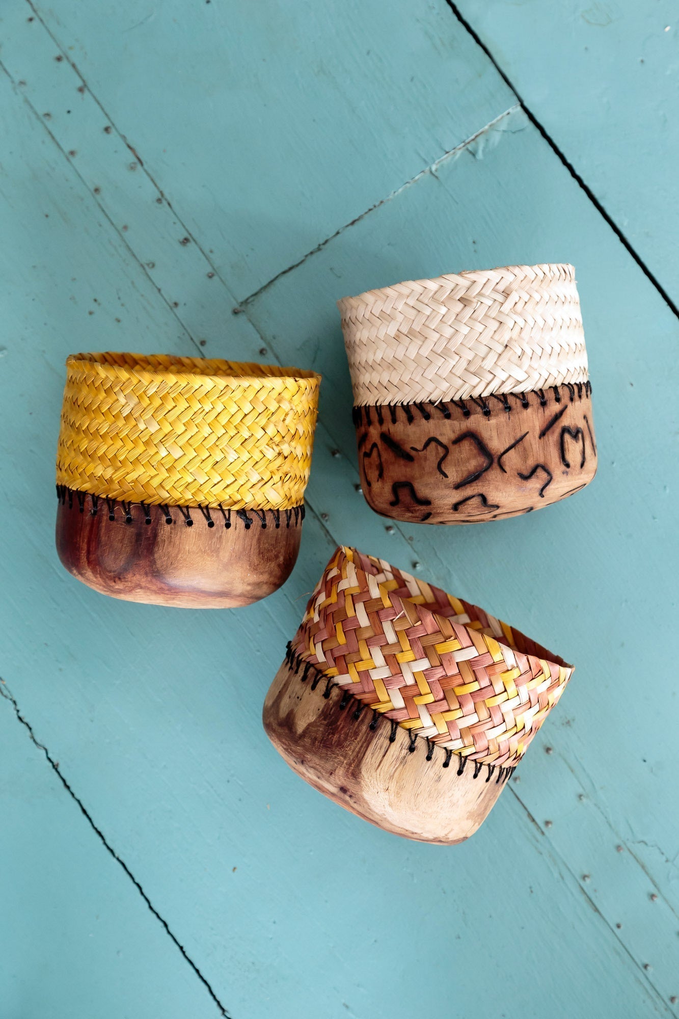 African made mustard yellow pot, is the perfect hand-carved and woven item that doesn't trade sustainability for style.