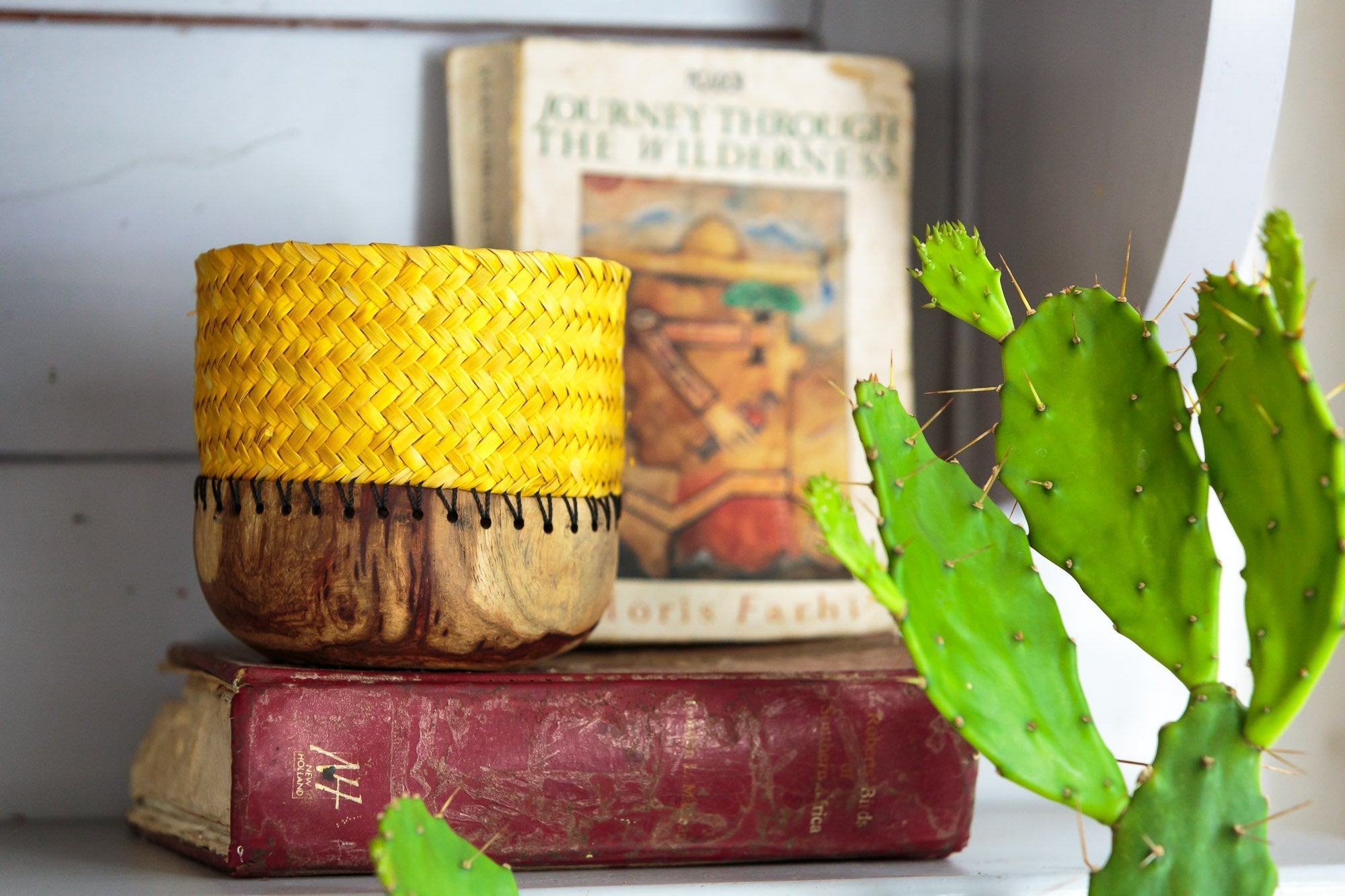 Made 51 Carved & Woven Pots - Mustard - Bring style and sustainability into your home today.