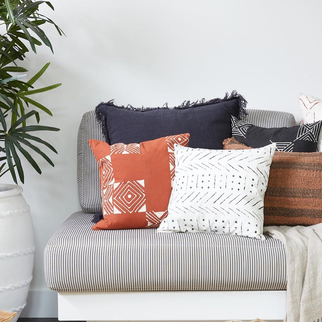 rustic cushions for an authentic travel savvy home