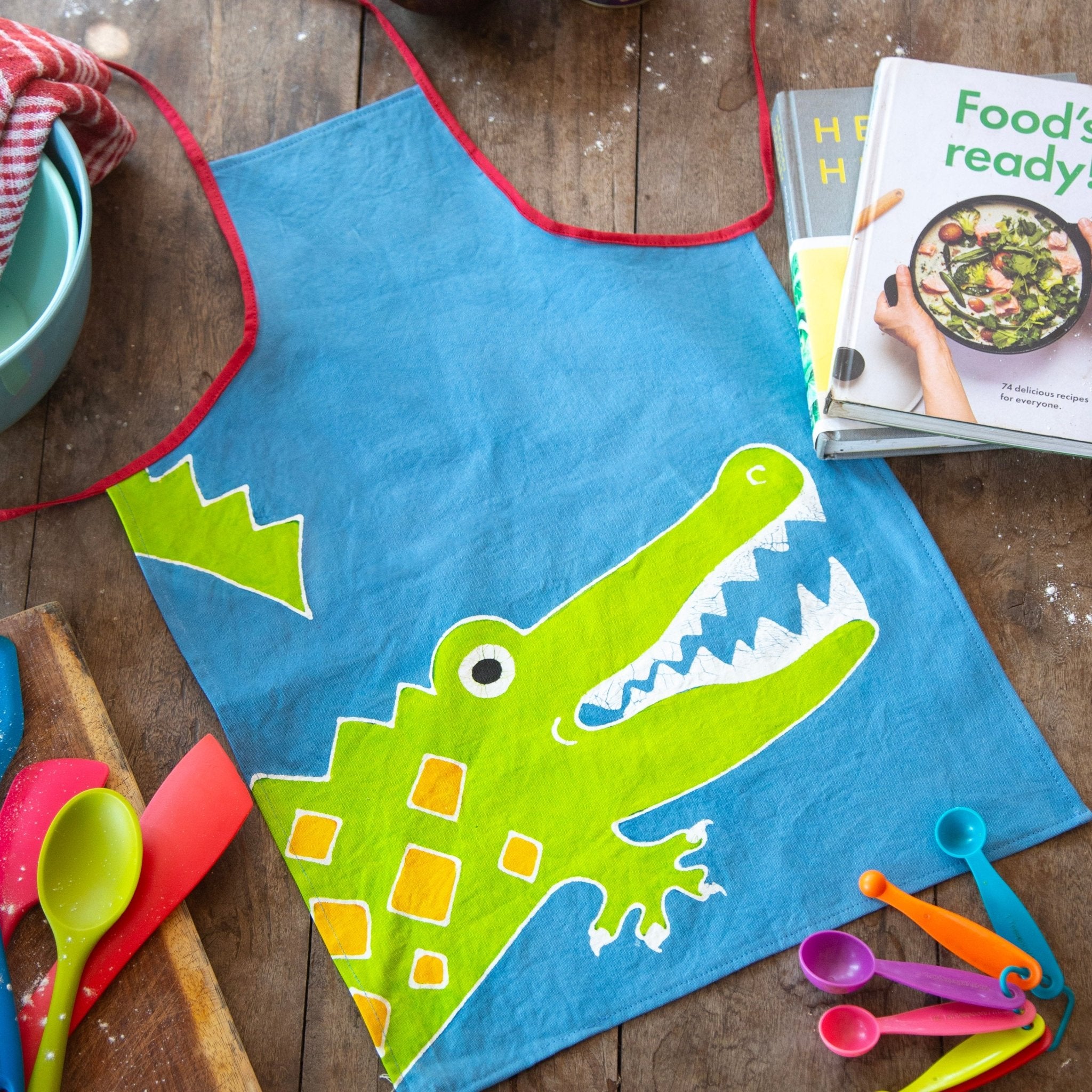 Safari Fun Crocodile Kids' Aprons - Handmade by TRIBAL TEXTILES - Handcrafted Home Decor Interiors - African Made