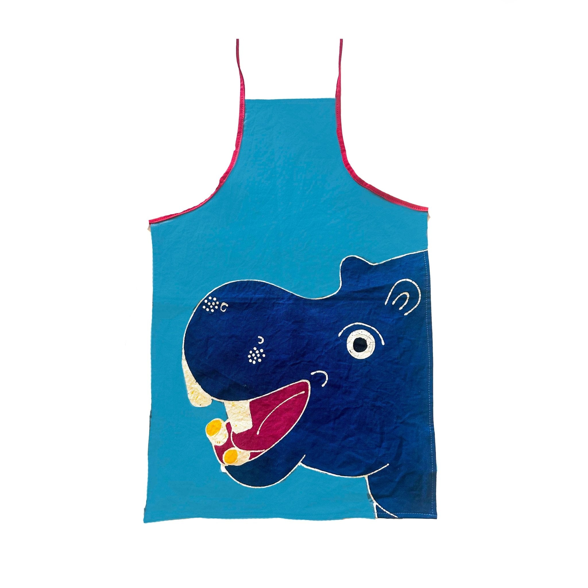Safari Fun Hippo Kids' Aprons - Handmade by TRIBAL TEXTILES - Handcrafted Home Decor Interiors - African Made