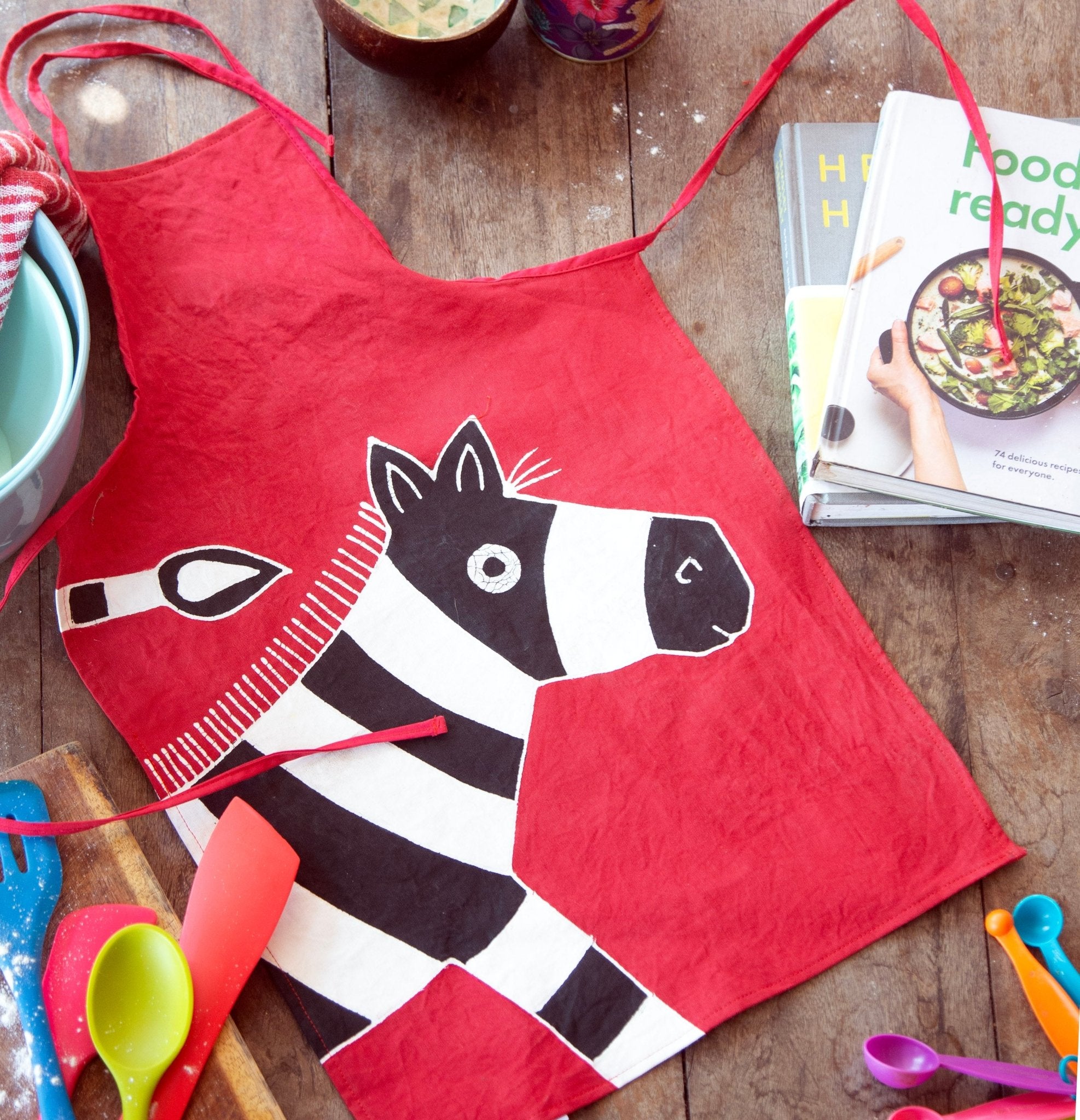 Safari Fun Zebra Kids' Aprons - Handmade by TRIBAL TEXTILES - Handcrafted Home Decor Interiors - African Made