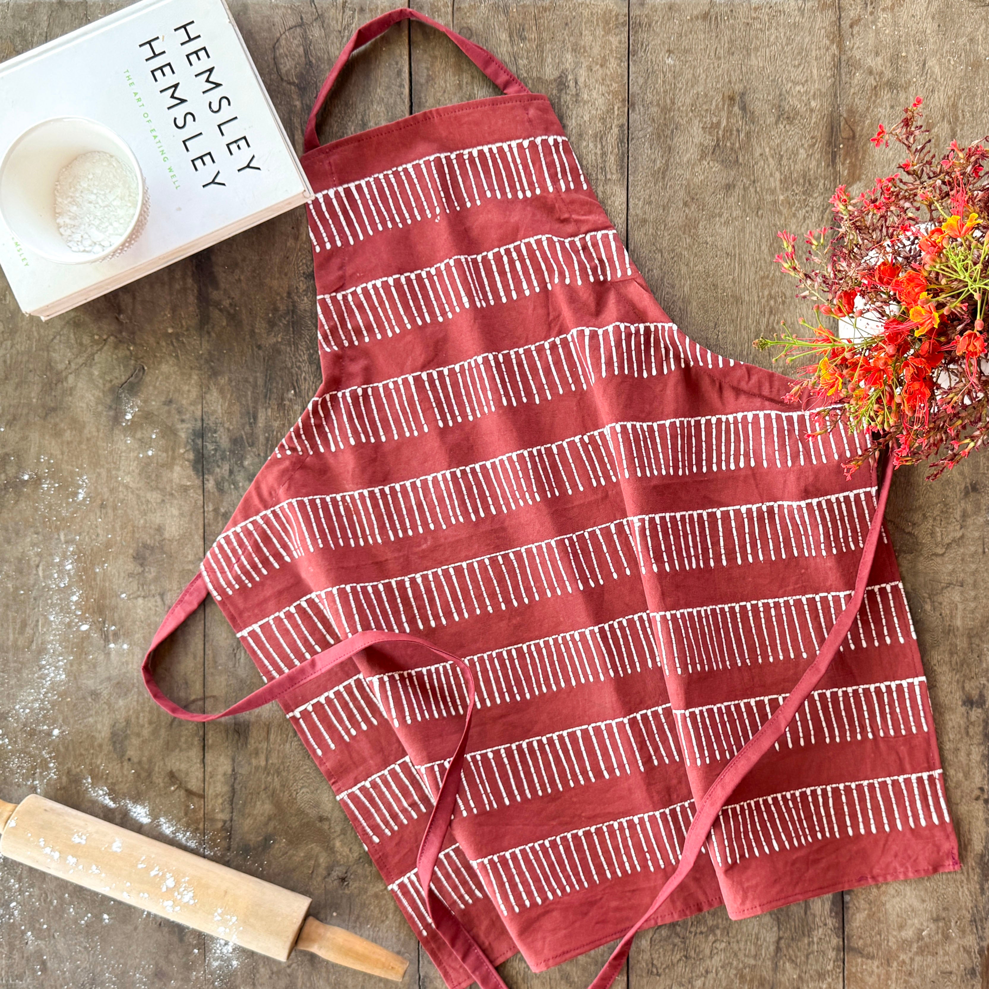 Tribal Cloth Crimson - Aprons