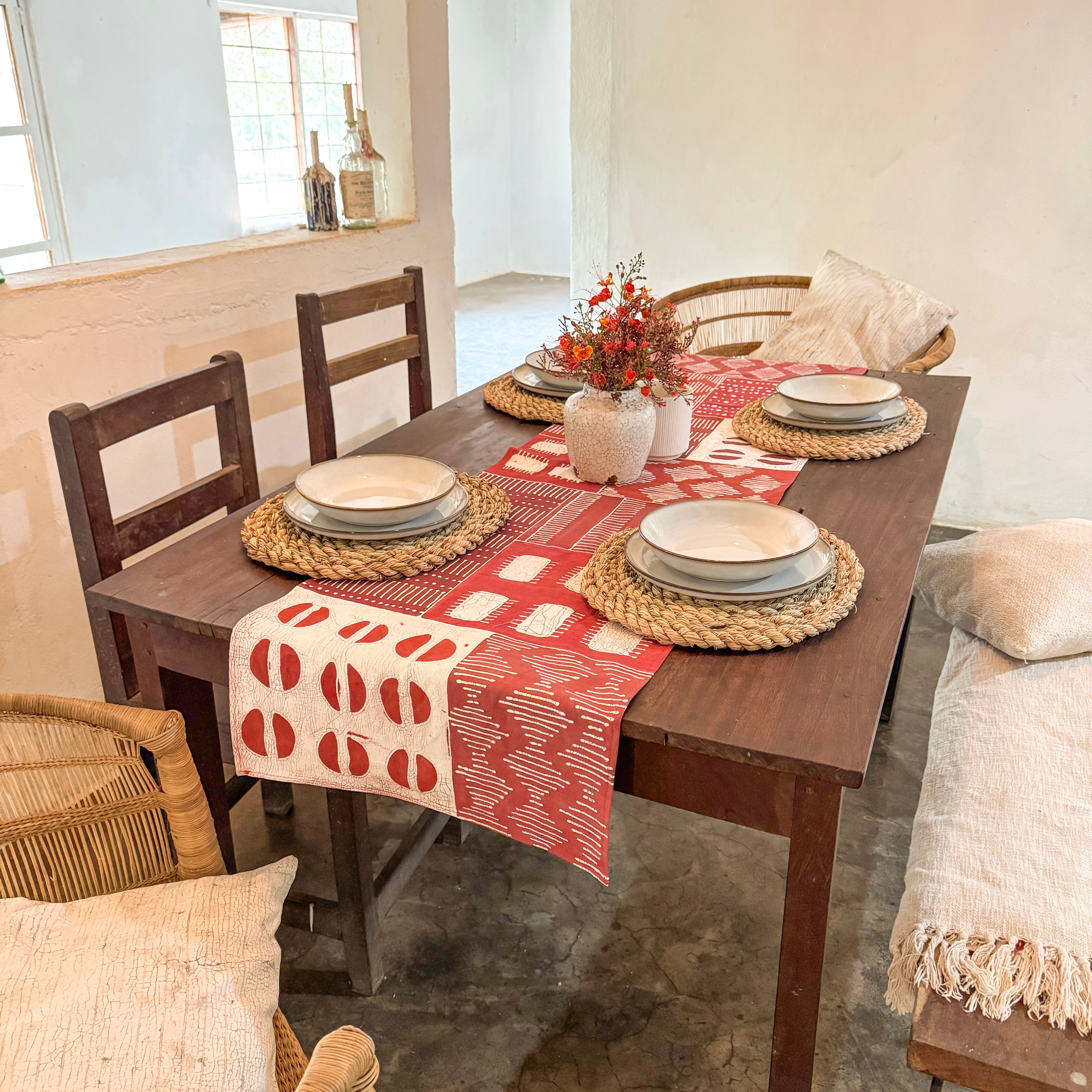 Tribal Cloth Crimson - Table Runner