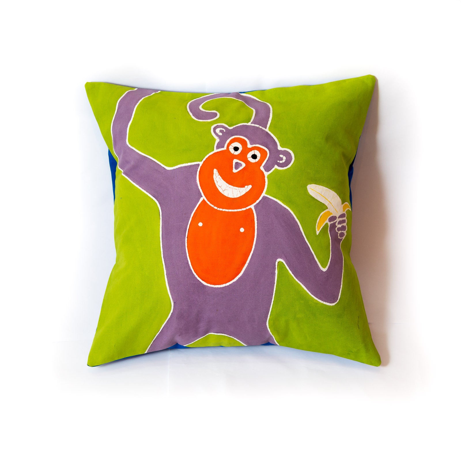 Fun and colourful monkey pillow to add bright colours and joy into your child's bedroom.